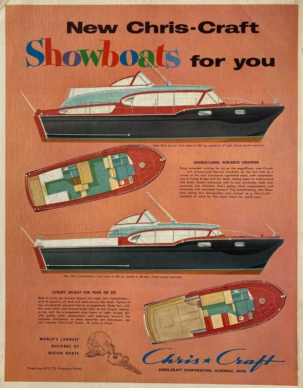 Chris-Craft Boats - 1956 Chris-Craft Ad (newer photo)